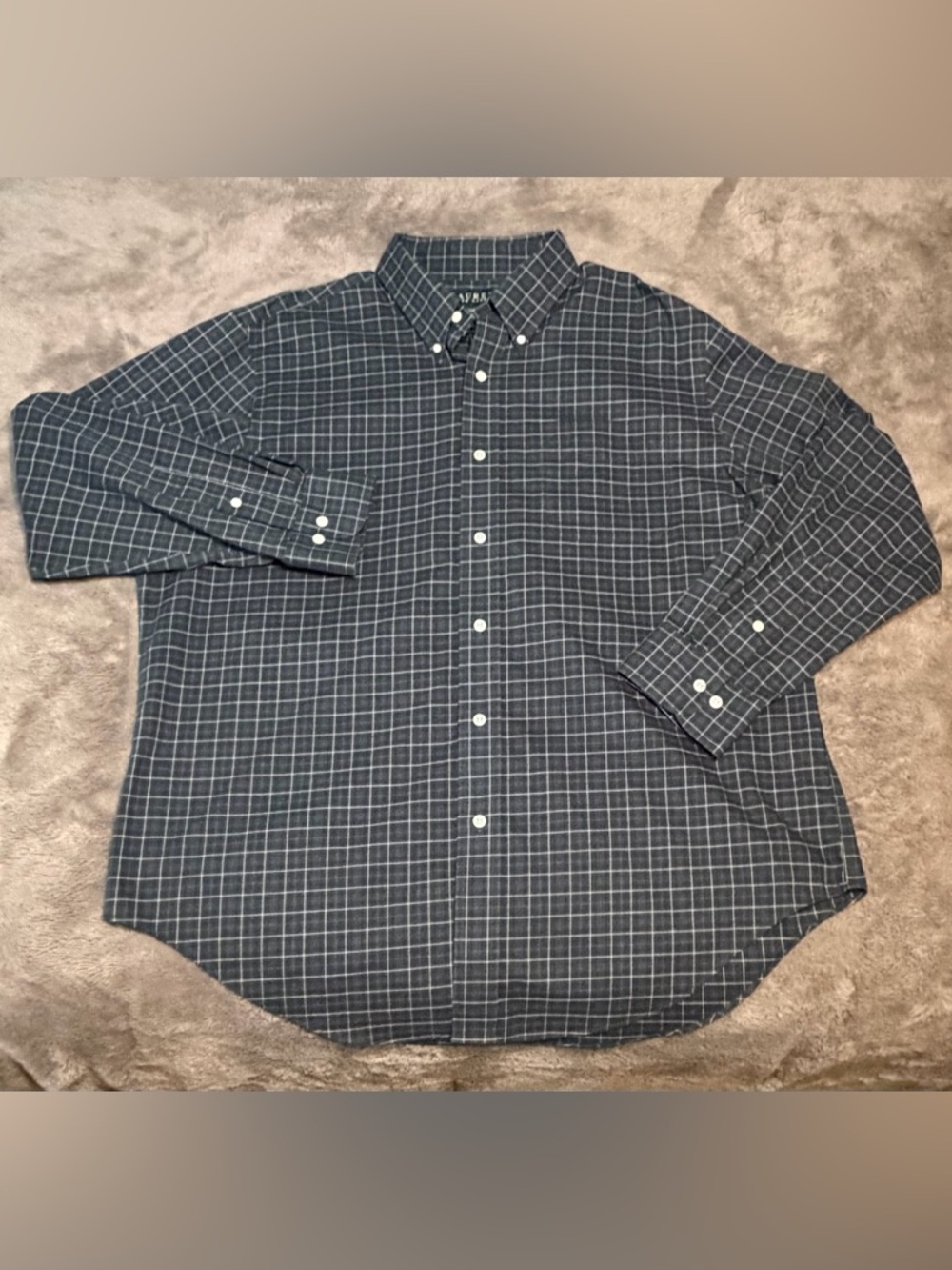 Men’s 100% cotton Ralph Lauren Flannel Button Down Shirt, Size-L/XL